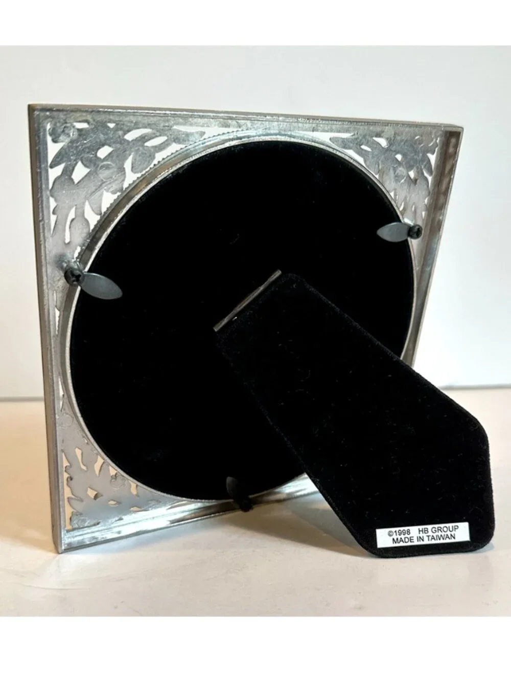 VTG 1998 Carr Romantic Occasions Bouquet Picture Frame Round 5x5 Pewter Gold NIB